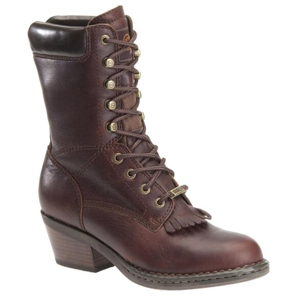 Double H Women's Retro Keltie Roper Western Packer Leather Boots - Picture 1 of 13